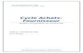 Cycle Achats- Fournisseur · L’audit est la technique par laquelle un expert indépendant, l’auditeur remplit cette mission contractuelle à l’origine et qui tend à devenir