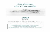 La Lettre du Crocodile - Incoerismo · La Lettre du Crocodile 2011 n°3/4 CIRER BP 8, 58130 URZY, France La Lettre du Crocodile est gratuite dans sa version électronique. N’hésitez
