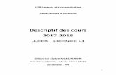 Descriptif des cours 2017-2018 - Toute l'actualité - UFR ...langues-communication.u-bourgogne.fr/images/stories/Descriptif... · - livre de vocabulaire classé par thèmes, ... -