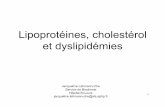 Lipoprotéines, cholestérol et dyslipidémies - Accueill2bichat2012-2013.weebly.com/uploads/1/3/9/0/13905422/cholestrol... · METABOLISME DU CHOLESTEROL Schémgénéral CHOLESTEROL