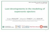 Last developments in the modeling of supersonic ejectors · Last developments in the modeling of supersonic ejectors 1 ... Thermodynamic modeling of supersonic gas ejector ... Large-Eddy