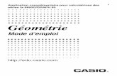 Géométrie - CASIOsupport.casio.com/storage/fr/manual/pdf/FR/004/Geometry_FR.pdf · permet de tracer un triangle et de spécifier des valeurs pour modifier la taille de ses côtés