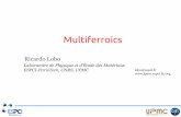 Multiferroics - GDR Micogdr-mico.cnrs.fr/UserFiles/file/Ecole 14/RLobo_Multiferroiques.pdf · The Multiferroic Totem ... Multiferroics (Control of either ... D. Lebeugle, PhD thesis.