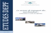Royaume du Maroc DEPF · 2013-07-15 · Royaume du Maroc Direction des Etudes et des Prévisions Financières Le secteur de transport des ... exportations et en tant que débouché