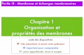 Chapitre 1 Organisation et - ekladata.comekladata.com/.../perso/Biomolecules/Diapo_membrane1_partie1.pdf · Chapitre 1 Organisation et propriétés des membranes Partie IB - Membrane