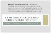 La membrane cellulaire: Structure et fonction .SBI4U L. KUTCHAW 2013 (MODIFI‰ 2014) LA MEMBRANE