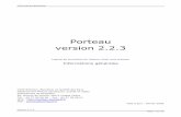 Porteau version 2.2porteau.irstea.fr/Telechargement/Porteau2_Informations.pdf · conviviaux que pourront être les logiciels de calcul et de ... réservoirs, les temps de ... d’adduction
