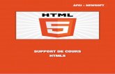 SUPPORT DE COURS HTML5 - afci.fr · PDF fileHTML 5 2 Introduction Historique Organismes de normalisation Définition du HTML5 Principe du HTML5 Quand choisir HTML5/CSS3 Le balisage
