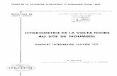Etude hydrologique de la Volta Noire au site de Noumbiel : …horizon.documentation.ird.fr/exl-doc/pleins_textes/divers16-07/... · - 1 ..:. 1: Hydromé'trie de l.a VOLTA NOIRE 1-1
