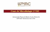 Cours de Microbiologie LV342 - edu.upmc.fr · 1888 : création de l’Institut Pasteur à Paris 1876 : invention d'un procédé de conservation : la pasteurisation ... (BCG = Bacille