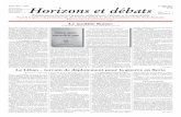 Horizons et débats - Réseau Voltaire · L’actionnisme libanais Il résulte de la grande sagesse politique tout ... sociologie et l’histoire. L’antithèse Etat auto-ritaire