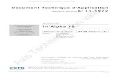 Document Technique d’Application Référence … · Document Technique d’Application Référence demande 6/11-1972 Fenêtre à la française oscillo-battante ou à soufflet Inward