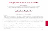 PRÉAMBULE - Fédération Française de Tennis | Le … · 153 Règlements sportifs PRÉAMBULE Ces règlements ont pour objet d’assurer le déroulement loyal de toute compétition