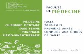 Faculté de Médecine - Bienvenue à l'Université Nice ...unice.fr/.../doc_paces/paces_2018_2019_WEB.pdf · Présentation 2 Organisation 3 Concours 4 Enseignement du premier semestre