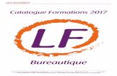 Catalogue Formations 2017 - Formations Bureautique … · Excel Développement – Le VBA, Initiation .....67 Excel Développement ... Calc – Tableaux de bord .....78 Calc – Migration