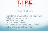 T.I.P.E. - cpge.pt.jferry.free.frcpge.pt.jferry.free.fr/tipe/rubriques/pres_TIPE.pdf · Le thème TIPE commun aux filières BCPST, MP, PC, PSI, PT, TB, TPC et TSI est intitulé :