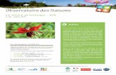 La lettre printemps - été - Accueil | Observatoire des … · 2013-09-25 · ... comme par exemple des iris en fleur dans le sud de la France ... le mois de février a été inférieure