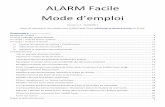 ALARM Facile Mode dâ€™emploi - Facile/ModeEmploi_ALARM.pdf  1 ALARM Facile Mode dâ€™emploi Version