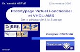 Prototypage Virtuel Fonctionnel et VHDL-AMS - cnfm.fr 2006/O2... · - Modélisation d'une motorisation hybride en VHDL-AMS - 2/31 InESS et Systems'ViP SAS, ... zIntroduction zLe langage