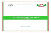 Janvier 2016 - COOPAMI · Politique nationale de santé 2016-2025 du Burundi Page 4 TABLE DE MATIERES I. TABLE DE MATIÈRES ..... 2