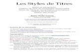 Les Styles de Titres - Apache OpenOffice - Official sur les Styles de...  Les Styles de Titres Styles