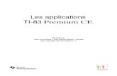 Les applications TI-83 Premium CE · calcul sous la forme d’un nuage de points. Afin d’affiner l’analyse, il est pratique de ... peuvent être sauvegardés sous forme matricielle.