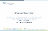 Cycles Préparatoires (CPI et Chem.I.St) ECOLE … · chimique de la Fédération Gay-Lussac, ... cinétique homogène (niveau Bac + 2), chimie ... Structure de la matière (Exercices)