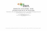 BROCHURE DE PRESENTATION - Défi Africadefiafrica.e-monsite.com/medias/files/brochures-presentation.pdf · BROCHURE DE PRESENTATION Unités de production pour un développement endogéne