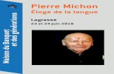 Pierre Michon - .‰loge de la langue Cr©©e en 2016, lâ€™Association des Amis de Pierre Michon a