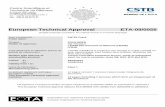 European Technical Approval ETA-09/0056 - Phare 1shop.phare1.ch/resources/ETA090056_FM753_Crack_DE_062012.pdf · FM753 Crack Titulaire : FRIULSIDER Holder of approval: Via Trieste,1