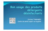 Corinne TAMAMES Cadre de santéexpert en hygiènebenjamin.dautrif.free.fr/IMG/pdf/Bon_usage_des_produits_detergents... · Cadre de santéexpert en hygiène 1. ... Phase 2: normes