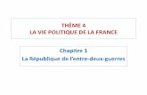 THÈME 4 LA VIE POLITIQUE DE LA FRANCE - … · • En 1931, une violente crise économique touche la France. La ... Que redoute la gauche? Q2. Comment réagit-elle? ... • La France
