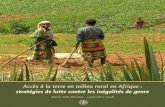 Accès à la terre en milieu rural en Afrique : stratégies ... · Accès à la terre en milieu rural en Afrique : stratégies de lutte contre les inégalités de genre Atelier FAO-Dimitra