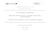 SYLLABUS LICENCE Mention Electronique, energie linel.tlse.free.fr/Admin/Syllabus_REL.pdf · PDF fileSYLLABUS LICENCE Mention Electronique, energie electrique, ... Sciences du numérique