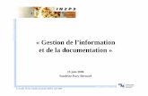 « Gestion de l’information et de la documentation · La Londe, École Conduite de projet IN2P3, Juin 2006 EDMS n° I-00xxxx - 1/41 « Gestion de l’information et de la documentation