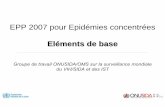 EPP 2007 pour Epidémies concentrées - data.unaids.orgdata.unaids.org/pub/presentation/2007/epp_concepi_basic_2007_pres... · Groupe de travail ONUSIDA/OMS sur la surveillance mondiale