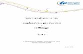Les investissements exploration-production et raffinage ... · Les investissements en explorationproduction et raffinage en 2015- IFP Énergies nouvelles – Janvier 2016 2 . Les