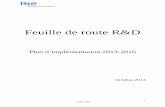 Feuille de route R&D - rte-france.com · Plan d’implémentation 2013 8 Octobre 2013 -Octobre 1 2016 2013. 1 INTRODUCTION : RTE AU CŒUR DE L’O ELECTRIQUE NATIONAL ... compromis