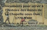 l’histoire des mines de - pjpmartin.free.frpjpmartin.free.fr/doc/mines-La-Chapelle-sous-Dun-3.pdf · 1778 4 L'art d'exploiter les mines de charbon de terre, par M. Morand (1779)