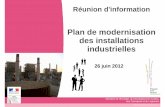 Plan de modernisation des installations industrielles · Plan de modernisation ... les massifs des réservoirs visés par le plan ; ... reconnus pour la réalisation de l’état