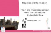 Plan de modernisation des installations industrielles · Les inspections sur le plan de modernisation en ... les massifs des réservoirs visés par le plan ; ... Réalisation d’un