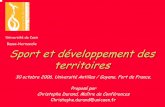 Université de Caen Basse-Normandie ... - CROS Martiniquemartinique.franceolympique.com/martinique/fichiers/File/sport_et... · une loi cadre sur le sport quasiment unique dans le