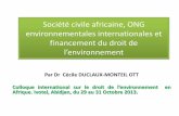 Société civile africaine, ONG internationales et … projet en abrégé « DACEFI » contribue au Cameroun et au Gabon, à trouver une alternative à l’exploitation illégale en