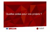 Quelles aides pour vos projets - madeeli.fr · • Déﬁnition de la TPE, PME, ETI, GE! ... BPI Innovation Prêts pour l’Innovation 40 K€ à 3 M€ BPI Contrat d’Appui Région