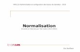 Normalisation - NFE113nfe113.2bl.fr/documents/3_Normalisation.pdf · Normalisation Permet de définir une méthode de conception de "bonnes" tables, ... Dépendances fonctionnelles