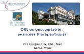 ORL en oncogériatrie : avancées thérapeutiquesmao-monaco.org/wp-content/uploads/2017/03/Guigay_oncogeriatrie_orl... · Prise en charge des patients âgés en cancérologie ORL