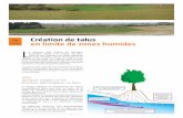 La restauration de talus de fond de vallée est stratégique pour la gestion de l’eau Création de talus en limite de … · 132 Itinéraires L a présente fiche expose les itinéraires