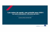 Les soins de santé, une priorité pour AXAaxa.onetec.be/Survey/Herentals/Topics Day Healht FR.pdf · Alain Vlaemynck et Jean-Philippe Servais, Account managers Pension & Protection