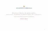 Brochure Master de philosophie, parcours « Logique … · 3 Sommaire Principes de la formation p. 4 Organisation de la formation p. 5 – Liste récapitulative des cours de 2016-2017