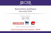 Baromètre politique - Odoxa · Baromètre politique Novembre 2016 Sondage réalisé par Levée d’embargo le 30 novembre –05h00 Publié le mercredi 30 novembre 2016 pour
